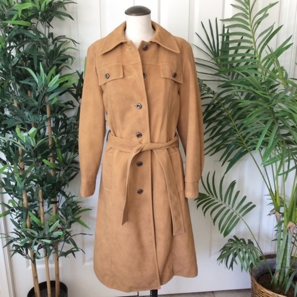 Vintage Sz 16 50s 60s Smart Maid Tan Rainc…